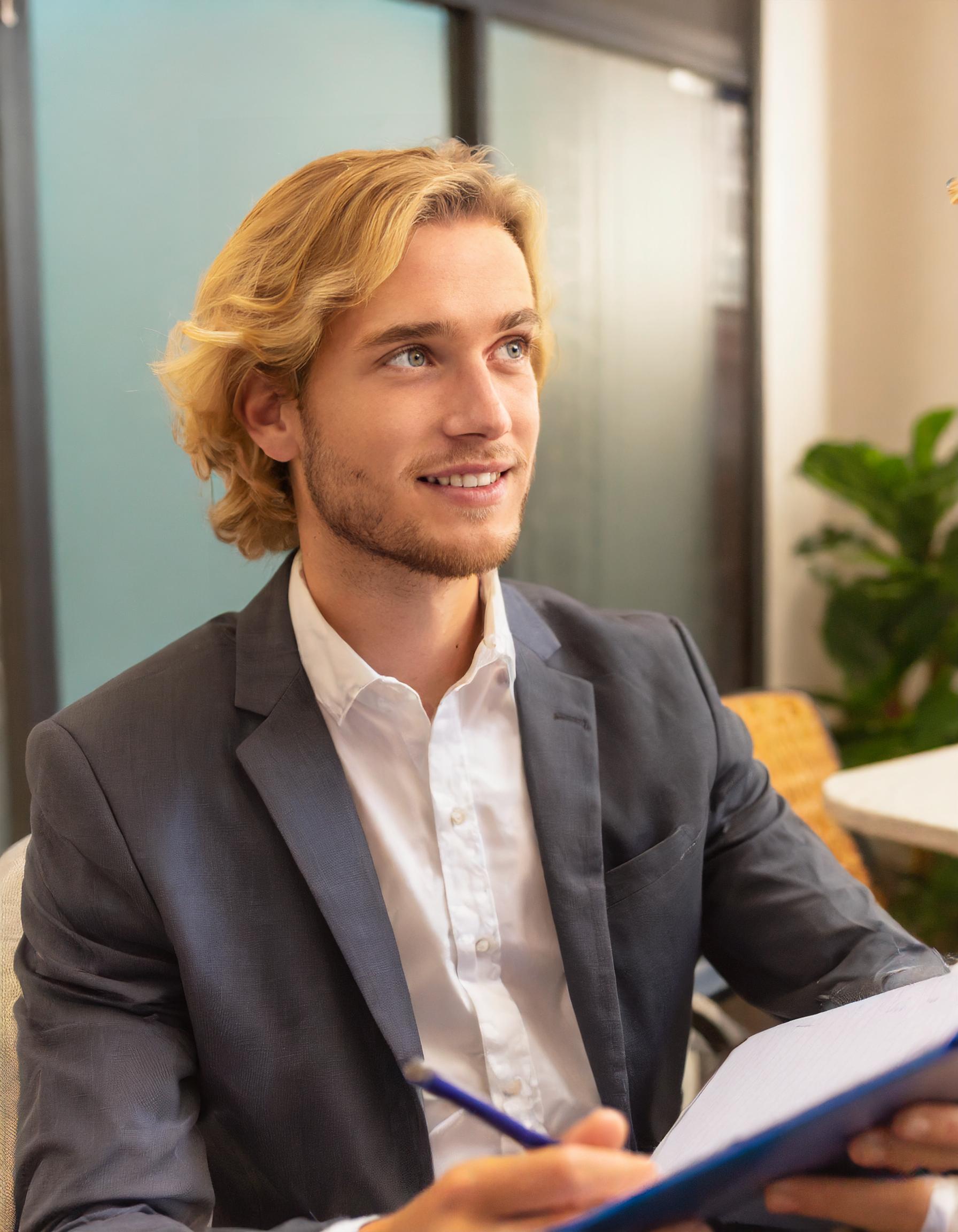Person mit formellem Erscheinungsbild